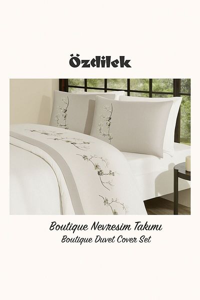 Özdilek Double Personality Bedding Set Embroidered 4 Pillows