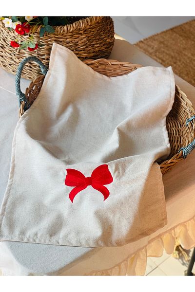 HOME OF BLOSSOM Embroidered Linen Kitchen Cover / Cloth / Oven Cover