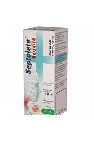Krka SEPTOLETE TOTAL OROMUCOSAL SPRAY 30ML