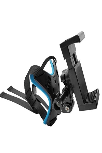 MotoRisk kask çenesi kamera ve telefon Uyumlu  tutucu set (siyah)