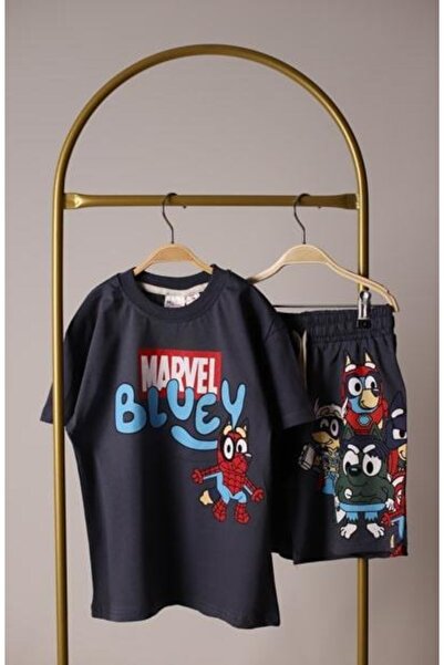 Booni Jooni Marvel Bluey Şortlu Takım - Erkek Çocuk