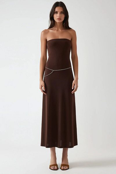 Hiccup Basic Strapless Midi Dress