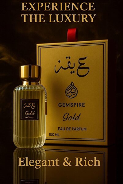 GEMSPIRE Gold Eau de Parfum – Amber Floral Unisex Fragrance Long-Lasting Oil-Based EDP for Men & W