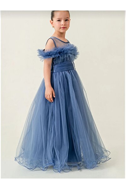 ÖZNUR GİYİM Kız Cocuk Tüllü Abiye