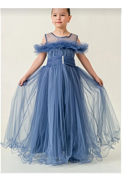 ÖZNUR GİYİM Kız Cocuk Tüllü Abiye