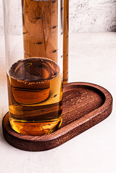 Snippy Bottle - 3 Piece Wooden Stand Sippy-Free Glass Oil Pot Borosilicate Oil Pot Vinegar Pot 750 ml