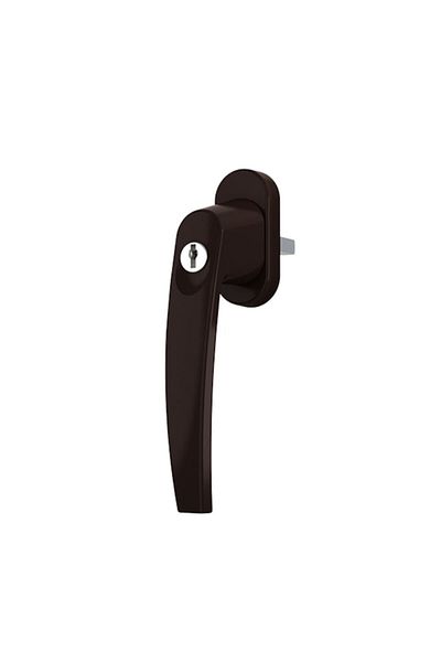 g-u Window Handle with Key, Brown