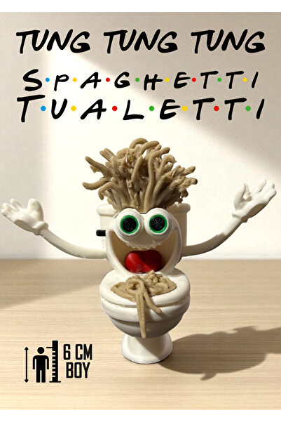 GiginGo Tung Tung Tung Sahur Spaghetti Tualetti - Tung Tung Tung Sahur Brainrot Figür