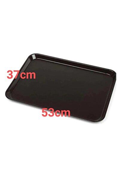 hürpa tedarik BÜYÜK BOY SİYAH PLASTİK SERVİS TEPSİ 53 x 37cm 10 ADET YEMEKHAN...
