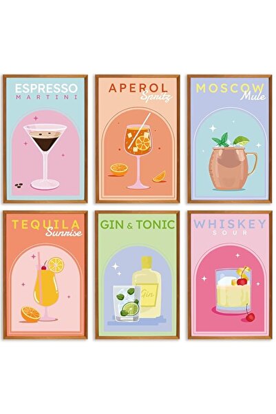 Generic ملصق كوكتيل بسمات الماضي لديكور جداري أنيق - ملصقات مشروبات أبيرول سب...