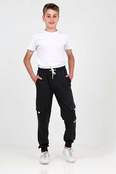 Toontoy Boy's Cargo Pocket Tracksuit Bottom