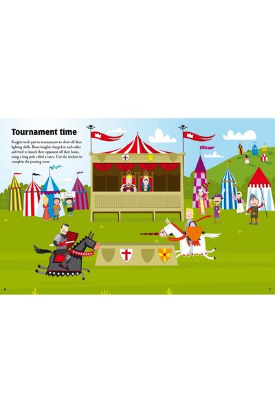 Usborne Children's book, Usborne, Knights and Castles Sticker Book, 5+ years