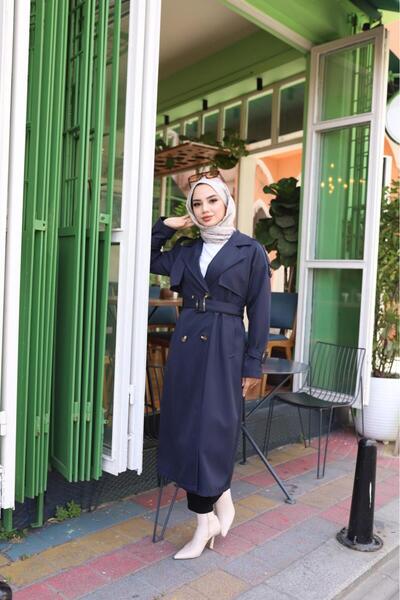 ALNİSS COLLECTİON Kolları Kemer Detaylı Astarlı Trençkot