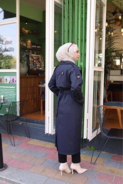 ALNİSS COLLECTİON Kolları Kemer Detaylı Astarlı Trençkot