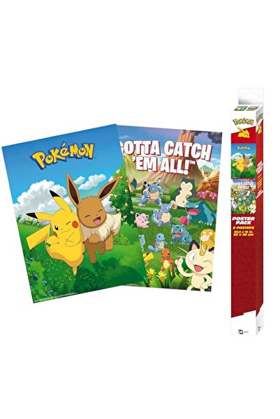 Generic مجموعة ملصقات تشيبي من جي بي آي بوكيمون بيئات تشيبي، مكونة من قطعتين،...