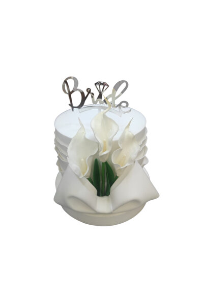Bp Bizden Pastacılık Bride to be maket pasta beyaz