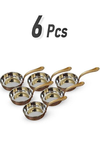 Bin shihoon Bin Shihon 6pc Hammered Copper Serving Pot Casserole High Quality 6inch