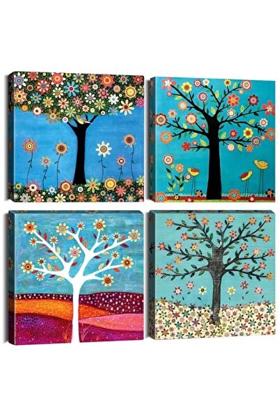 Generic لوحات فنية مطبوعة على قماش من 4 لوحات من BPA®، لوحات فنية حديثة، لوحا...