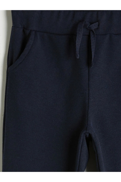 LC Waikiki LCW ECO Lacivert Beli Lastikli Kız Çocuk Eşofman Altı