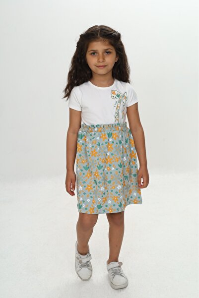 Toontoy Κοριτσίστικο φόρεμα με πολύχρωμο λουλούδι