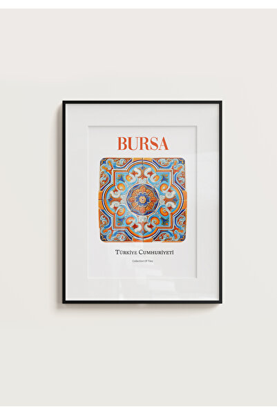 POSTER Bursa Barok Stili Karo Görünümlü Çerçevesiz