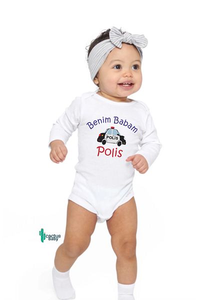 CACTUS COLLECTION My Dad Is a Police Written Baby Bodysuit