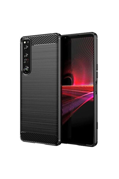 Bibilel Carcasă din silicon Techsuit Carbon pentru Sony Xperia 1 IV - Neagră
