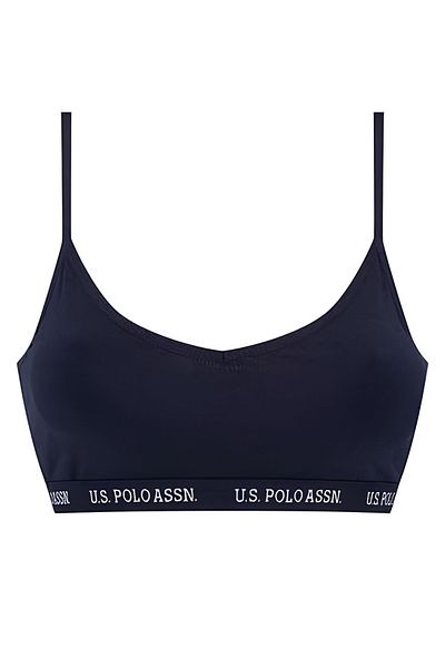 U.S. Polo Assn. Women's Cotton Sports Bustier - Comfortable Fit with Thin Straps