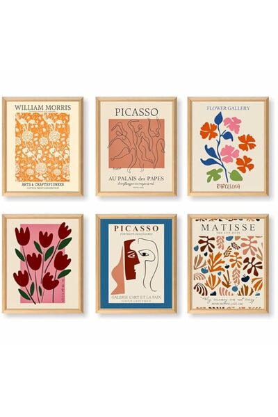 Generic لوحات جدارية مطبوعة من أعمال ماتيس الوردي، ملصقات معارض فنية تجريدية،...