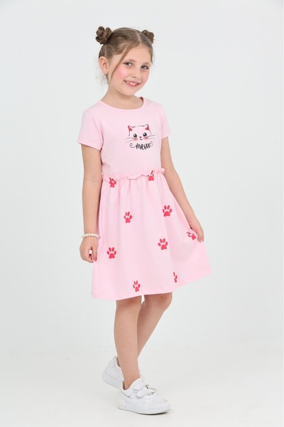 Toontoy Φόρεμα για κορίτσια γάτα με τύπωμα