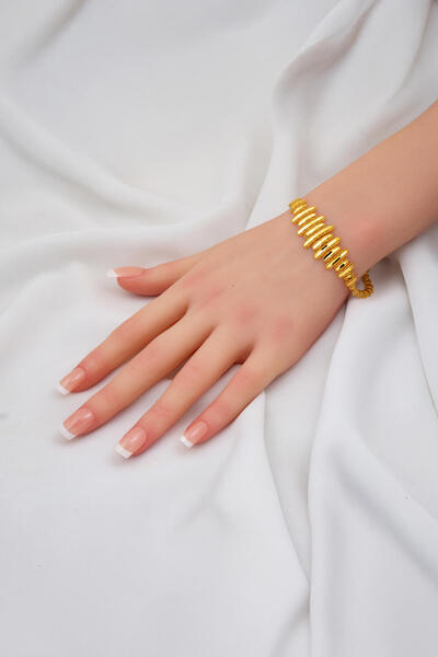 Bilezikci Ajda Işıltısı Altın Taşsız Düğün Seti