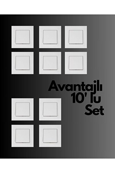 Mutlusan Rita BEYAZ Renkli Anahtar Çerçeveli 10lu Set