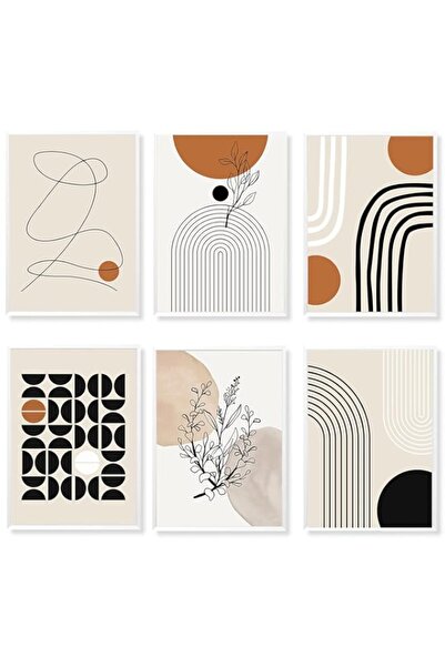 Generic ديكور حائط فني من KASTWAVE، 6 قطع من مطبوعات الخطوط الهندسية المجردة ...