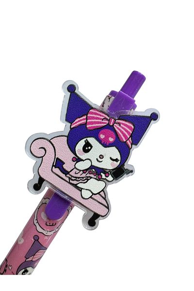 Polin Kuromi Mascot Mechanical Pencil, 0.7mm, Purple and Pink Pattern
