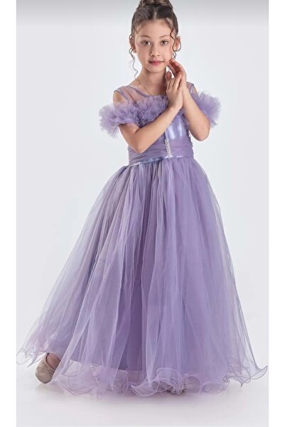 ÖZNUR GİYİM Kız Cocuk Tüllü Abiye