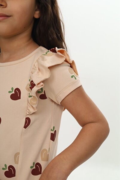 Toontoy Φόρεμα για κορίτσια με φιόγκο και καρδιά με τύπωμα