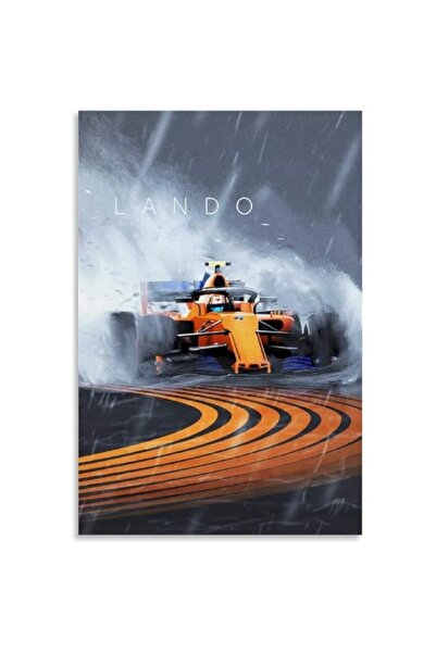 Generic ملصق سيارة BPA® F1 يظهر سباقات لاندو نوريس F1، ملصق فني على القماش وص...