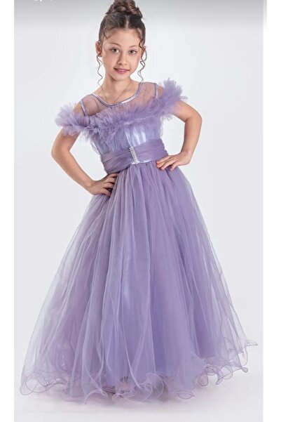 ÖZNUR GİYİM Kız Cocuk Tüllü Abiye