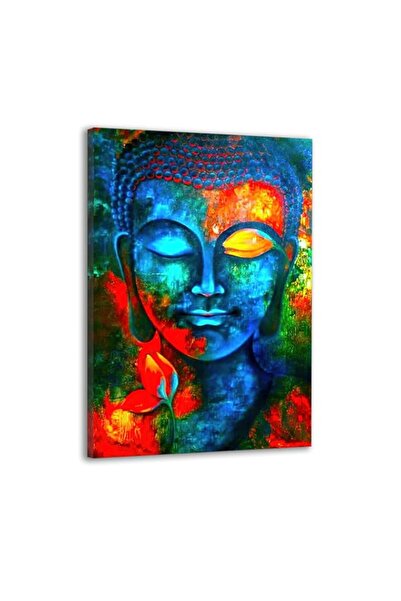 Generic لوحة فنية جدارية من قماش bpa، لوحة بوذا تجريدية، رأس بوذا مع لوتس، مط...
