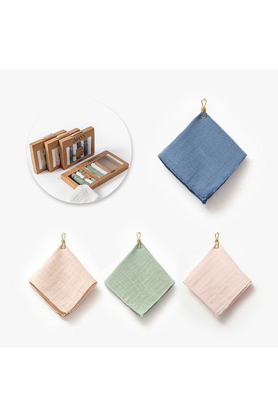 Alya&Alin Baby Unisex Colorful Muslin Mouth Wipes Pack of 7