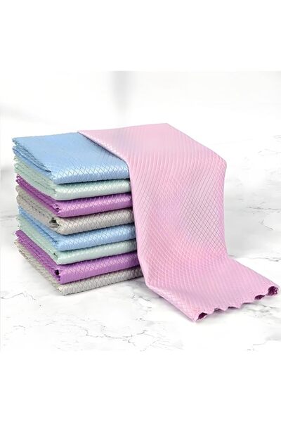 Generic قطعة قماش تنظيف النوافذ المفحوصة، أداة تنظيف النوافذ بتصميم نمط حراشف...