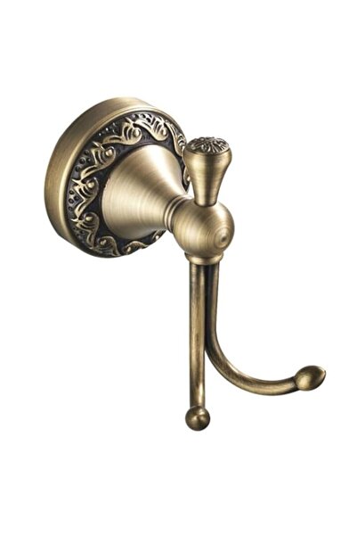 Generic Antique Brass Towel Hook, AZONEE Vintage Coat Hook with 2 Hooks, Wall...