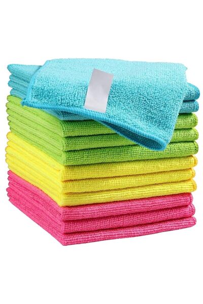 Generic Microfiber Cleaning Cloth,12 Pack Cleaning Rag,Cleaning Towels with 4...