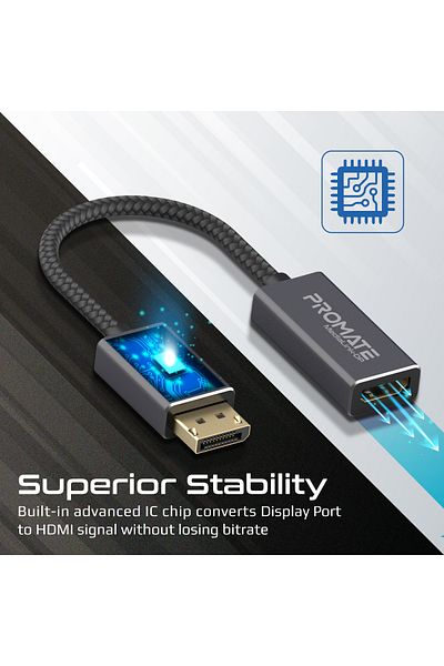 Promate DisplayPort to HDMI Adapter Max HDMI Resolution 4K/60Hz, 1080p/60Hz MEDIALINK-DP