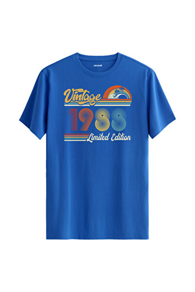 Colermi تي شيرت عتيق لعام 1988 هدية عيد ميلاد برقبة دائرية للجنسين تي شيرت عتيق
