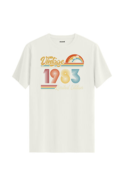 Colermi تي شيرت كلاسيكي لعام 1983 هدية عيد ميلاد برقبة دائرية للجنسين تي شيرت...