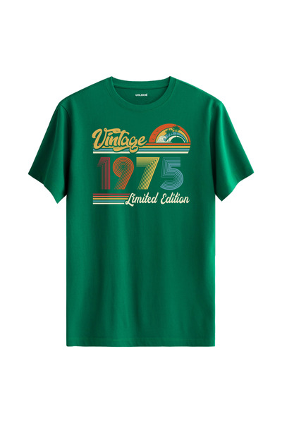 Colermi تي شيرت كلاسيكي لعام 1975 هدية عيد ميلاد برقبة دائرية للجنسين تي شيرت...