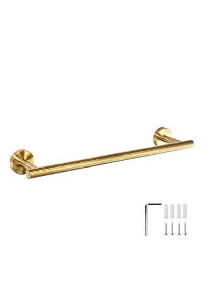 Generic حامل مناشف MECCION ذهبي مقاس 16 بوصة مثبت على الحائط من الفولاذ المقاوم للصدأ SUS304، مقاس 40 سم