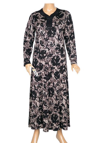 HESNA Women's Bunch Plus Size Cupped Full Length Mink Dress D82