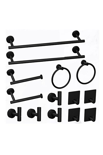 Generic طقم مناشف حمام من THE WHITE SHOP، مكون من 14 قطعة، من الفولاذ المقاوم...